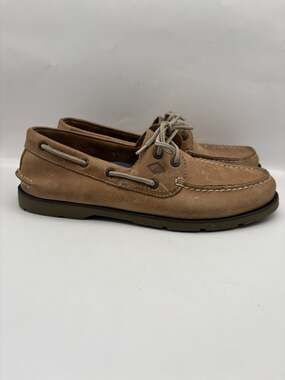 Sperry Top Sider Leeward 2 Eye Tan Boat Shoes Men Size 9